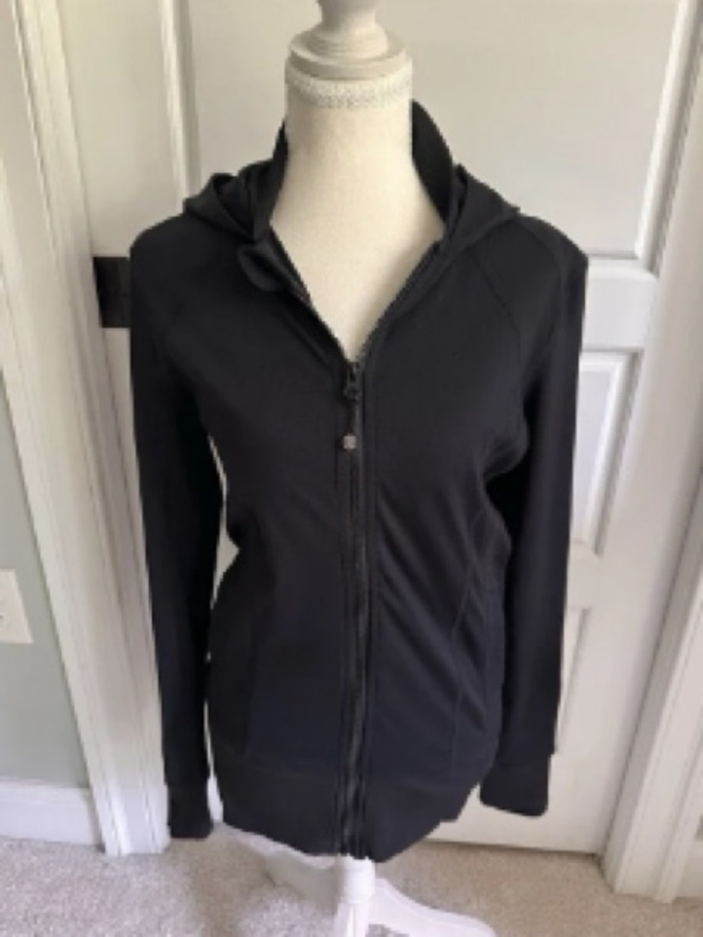 Black Zip-Up Hoodie Jacket - Women